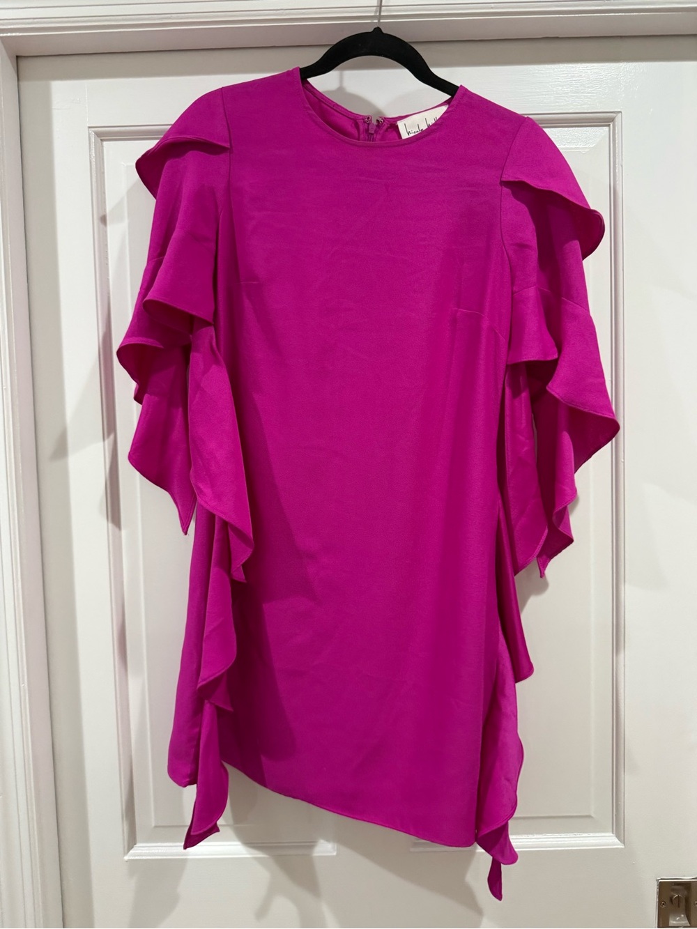 Nicole Miller Fuchsia Ruffle Sleeve Tunic